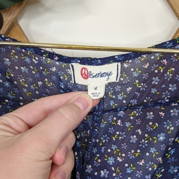 Olsenboye Micro Floral Ruffled Prairie Maxi Dress - Picture 3 of 7